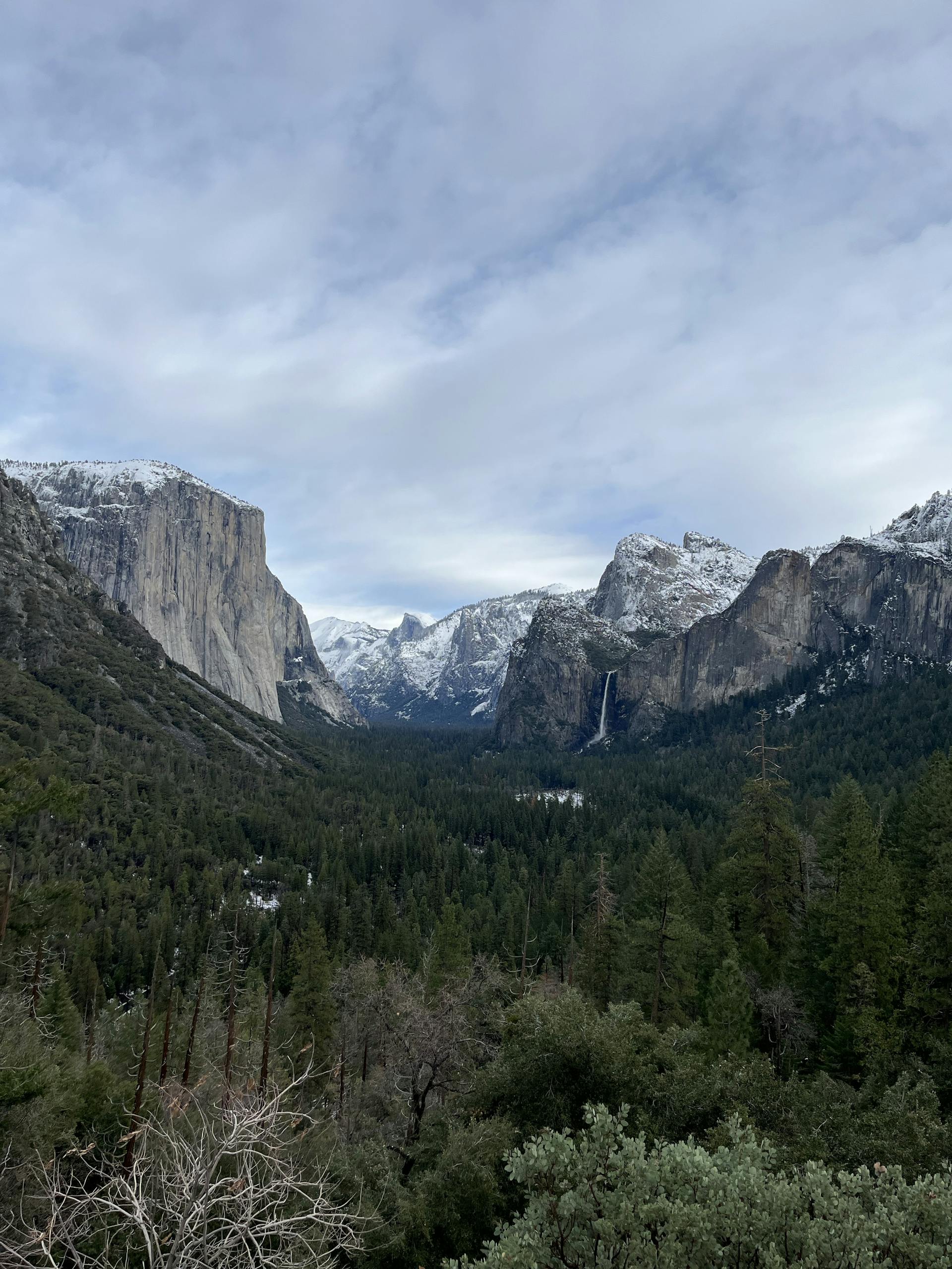 Landscape of the Yosemite Valley in the Sierra Nevada Mountains, California